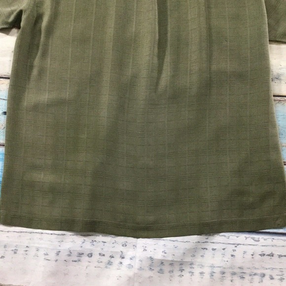 Tommy Bahama Mens Shirt Large Military Green Silk - Picture 10 of 10